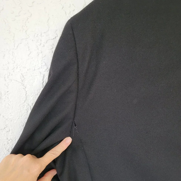JoS. A. Bank Cashmere Modern Fit Blazer Coat Double Button Black Mens 48L - Picture 9 of 13